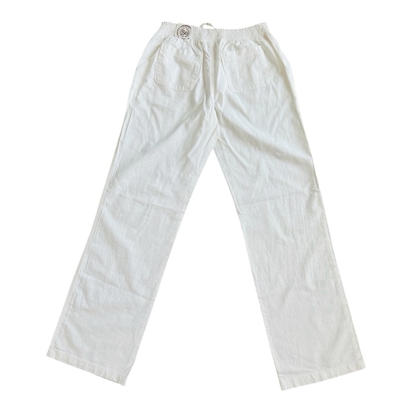 Women’s Pants So Authentic American Heritage Boho Pants White Linen Pants Size M - Picture 3 of 4